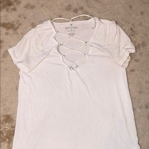 American eagles soft and sexy lace up top